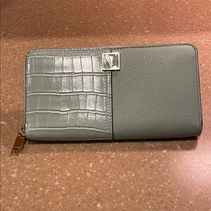 Victoria's Secret Palm Green Croc Wallet